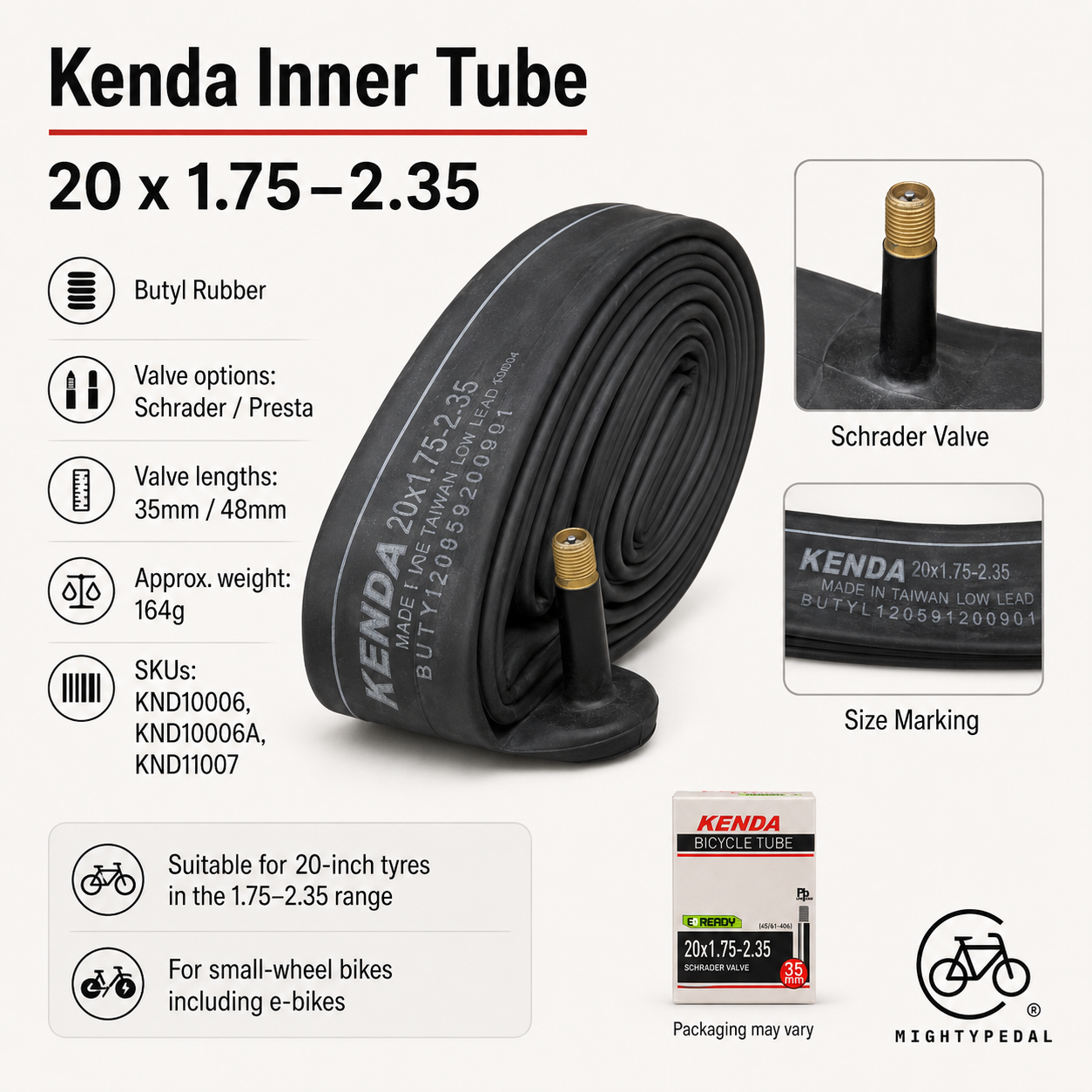 Kenda Inner Tube 20 x 1.75-2.35
