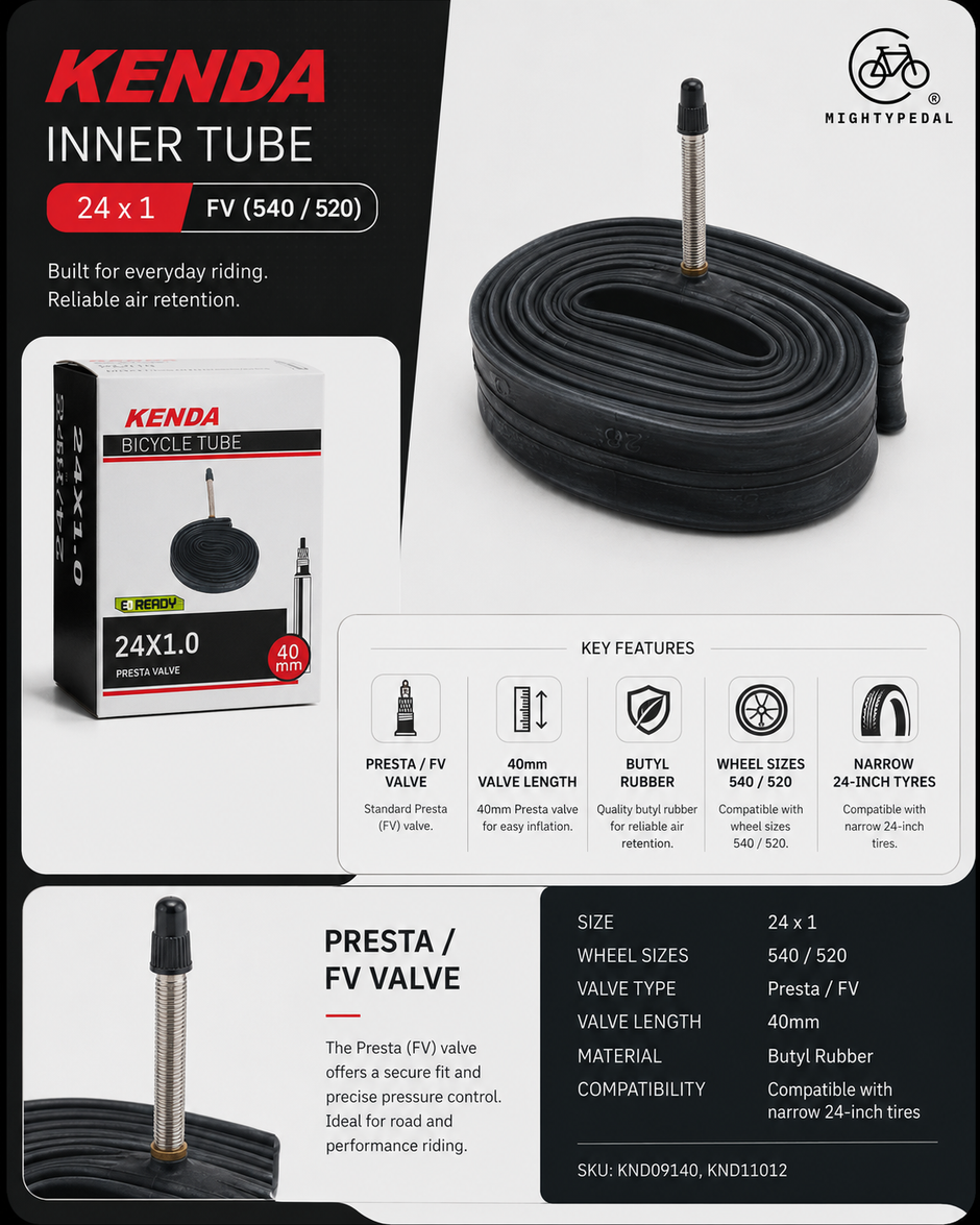 Kenda Inner Tube 24 x 1 FV (540 / 520)