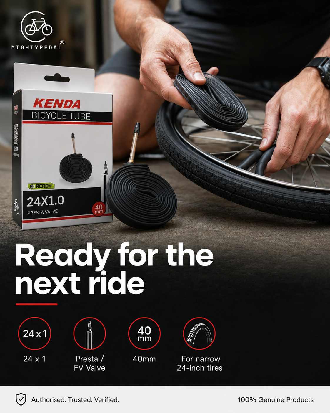Kenda Inner Tube 24 x 1 FV (540 / 520)