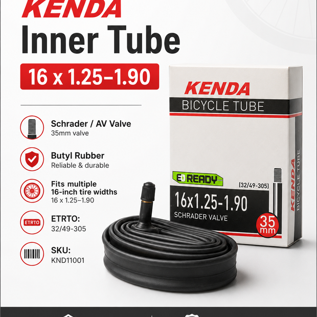 Kenda Inner Tube 16 x 1.25-1.90 FV
