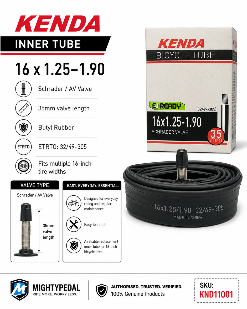 Kenda Inner Tube 16 x 1.25-1.90 FV