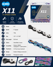 KMC X11 Chain, 11spd, 118L