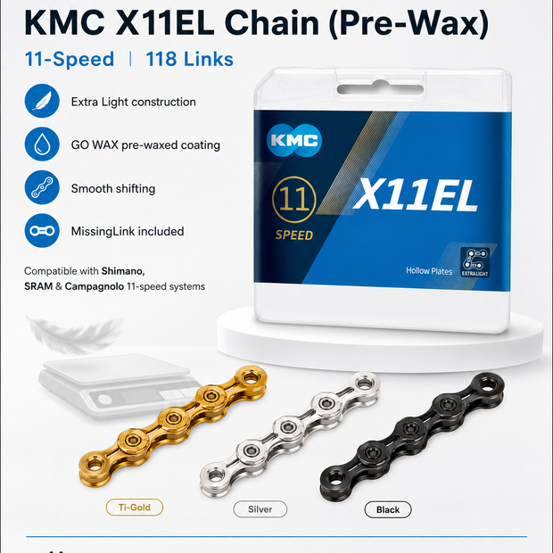 KMC X11EL Chain (Pre-Wax), 11spd, 118L