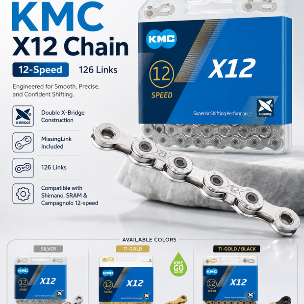 KMC X12 Chain, 12spd, 126L