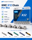 KMC X12 Chain (Pre-Wax), 12spd, 126L