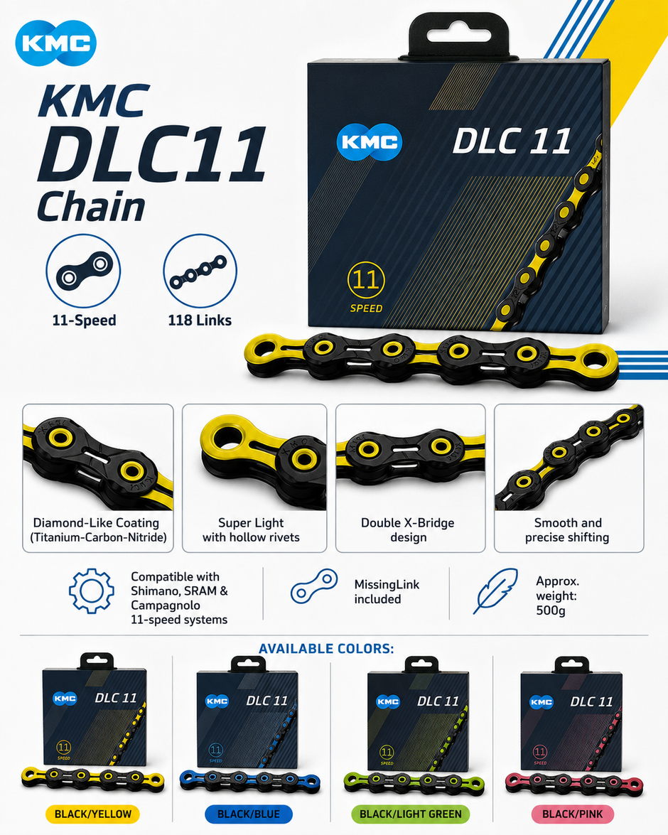 KMC DLC11 Chain, 11spd, 118L
