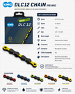 KMC DLC12 Chain (Pre-Wax), 12spd, 126L