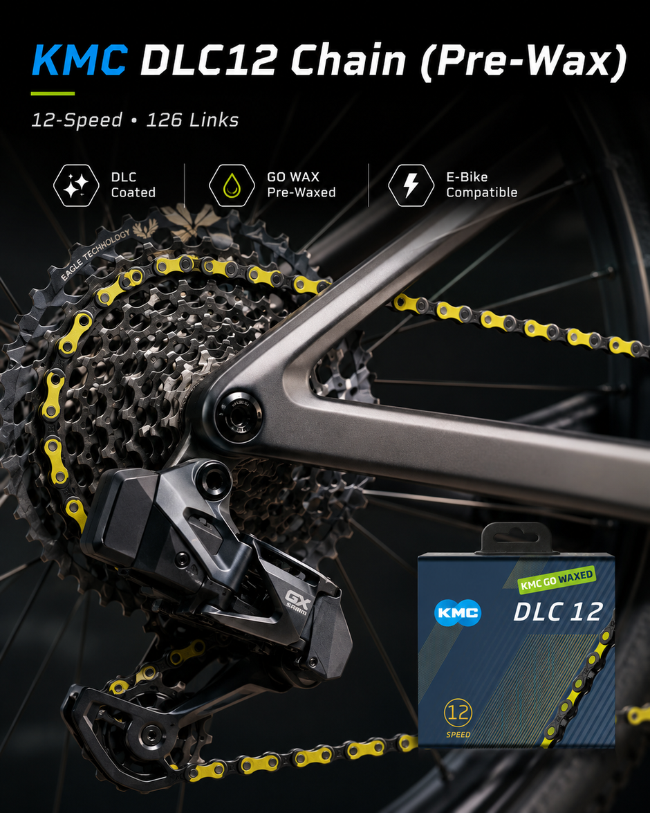 KMC DLC12 Chain (Pre-Wax), 12spd, 126L