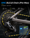 KMC DLC12 Chain (Pre-Wax), 12spd, 126L