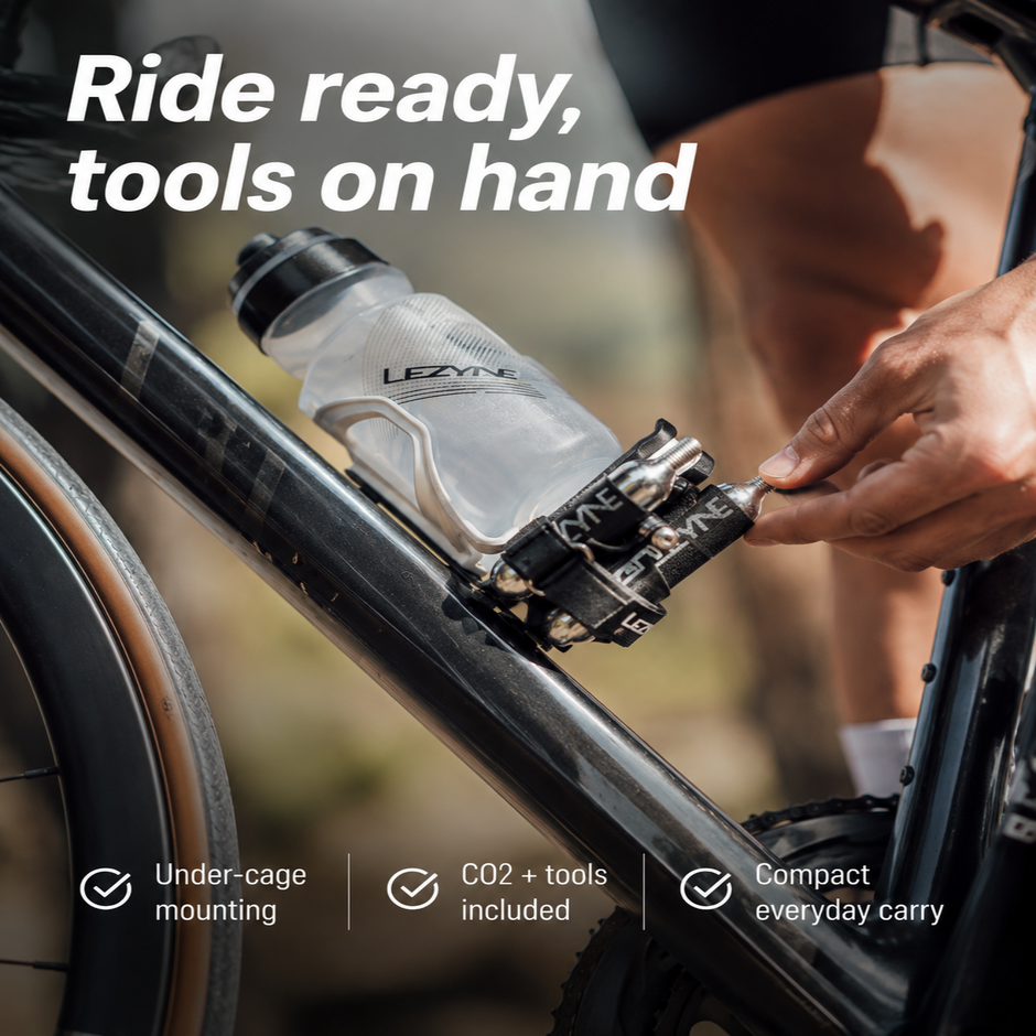 Lezyne Tool & Flow Storage Adapter (with 2pcs 16G CO2 Cartridges)