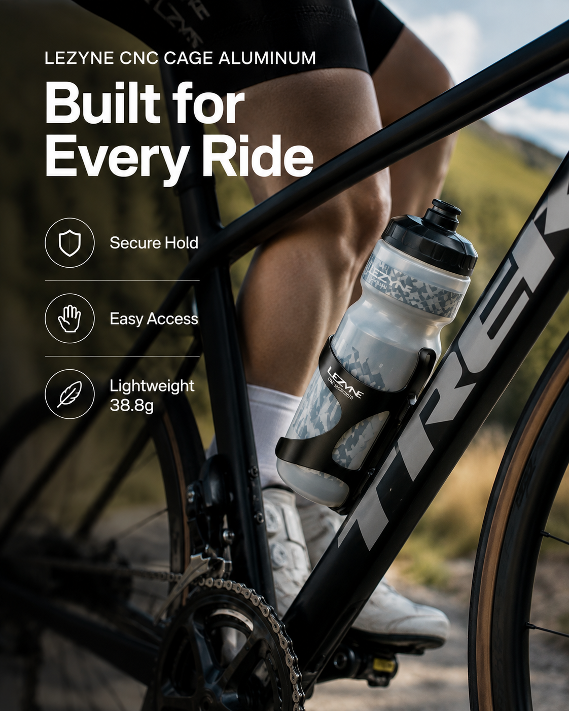 Lezyne CNC Cage Aluminum, Bicycle Bottle cages