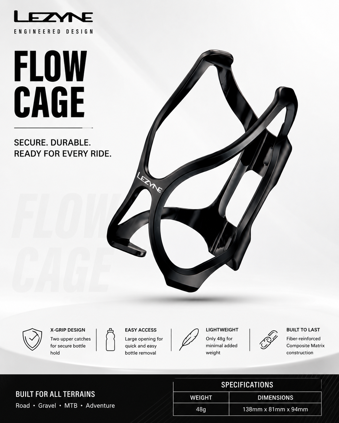 Lezyne Bicycle Flow Cage