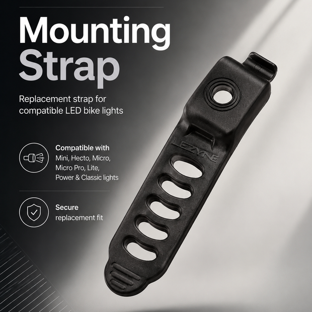 Lezyne Mounting Strap for Mini/Hecto/Micro/Classic/Micro Pro/Lite/Power, Bicycle light spare parts