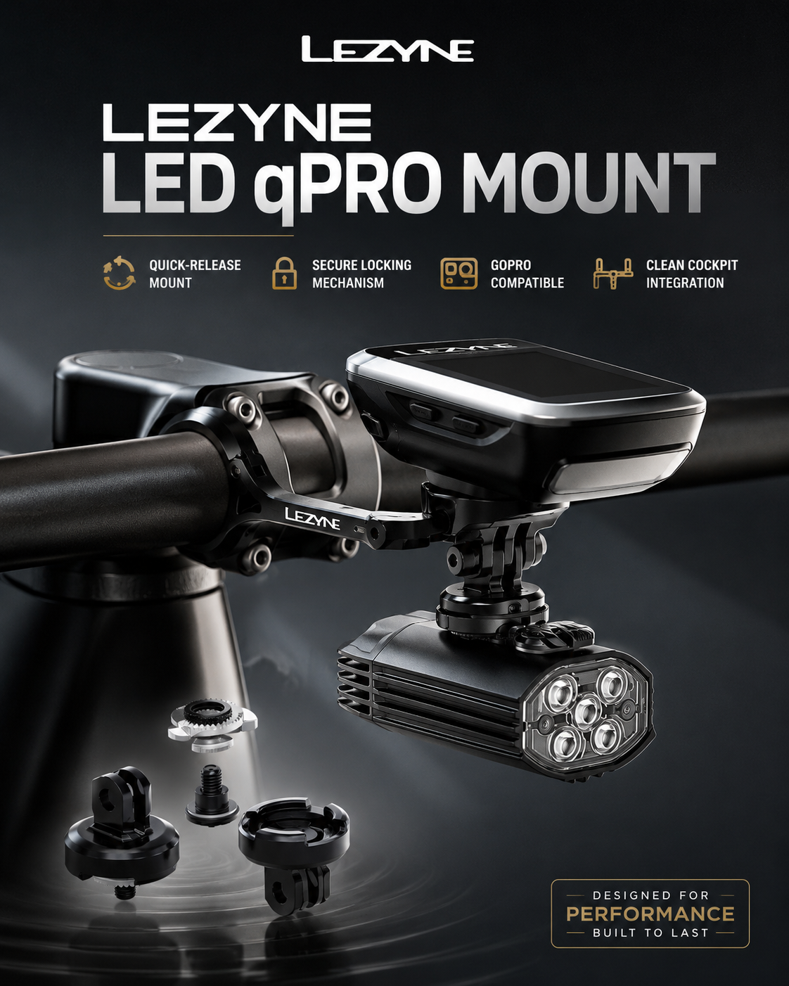 Lezyne Bicycle LED qPRO Mount