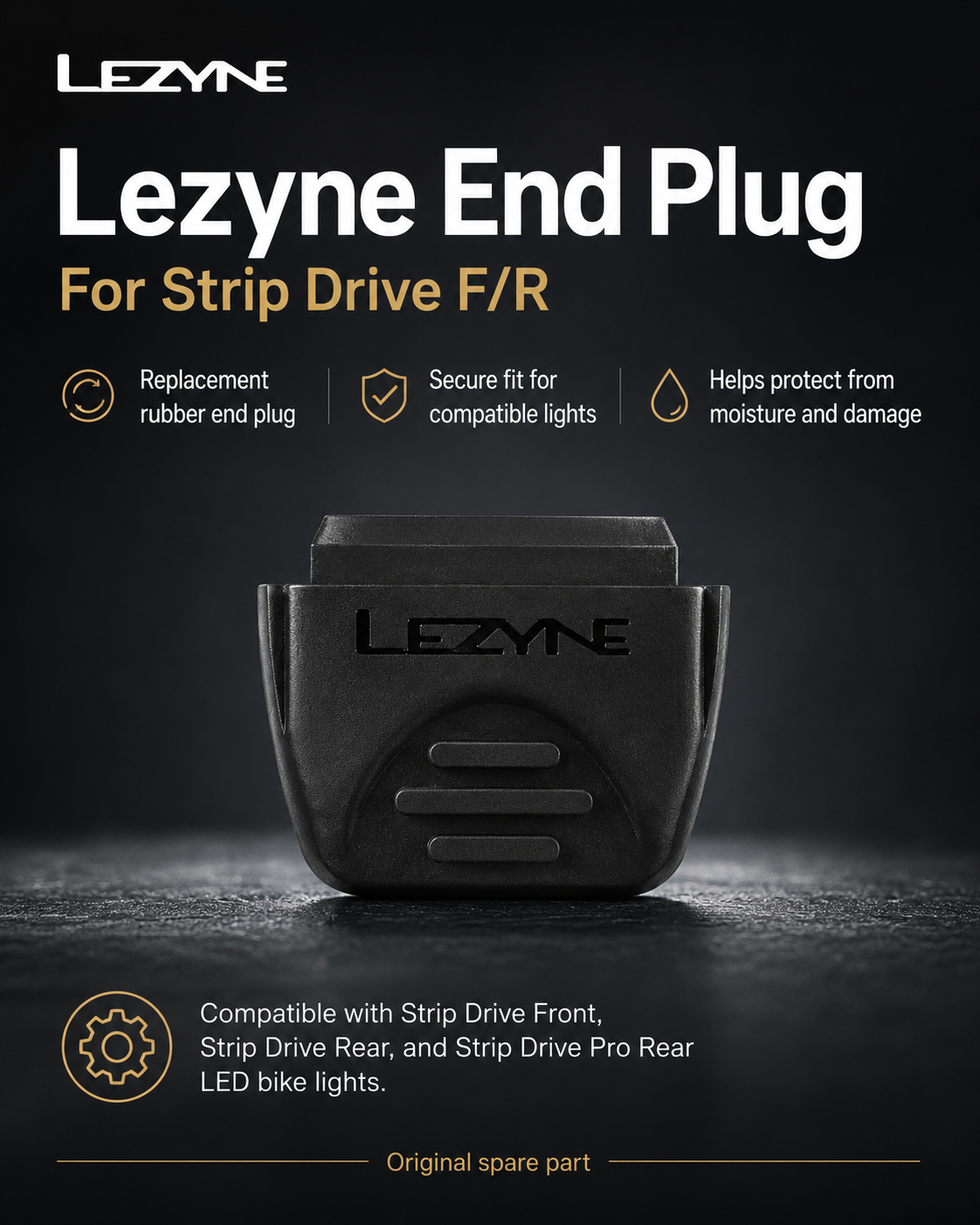 Lezyne Bicycle End Plug for Strip Drive F/R