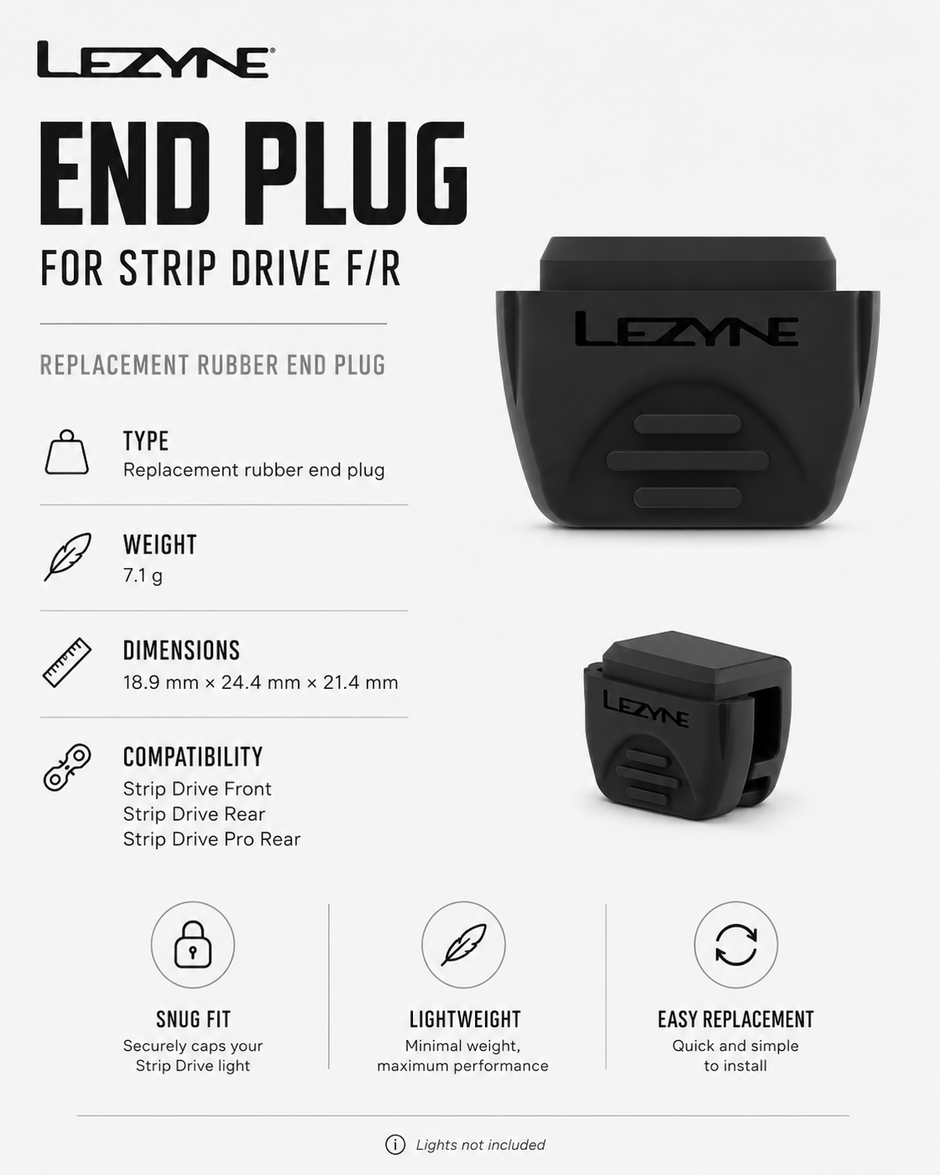 Lezyne Bicycle End Plug for Strip Drive F/R