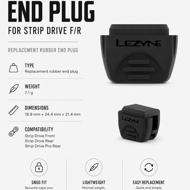 Lezyne Bicycle End Plug for Strip Drive F/R