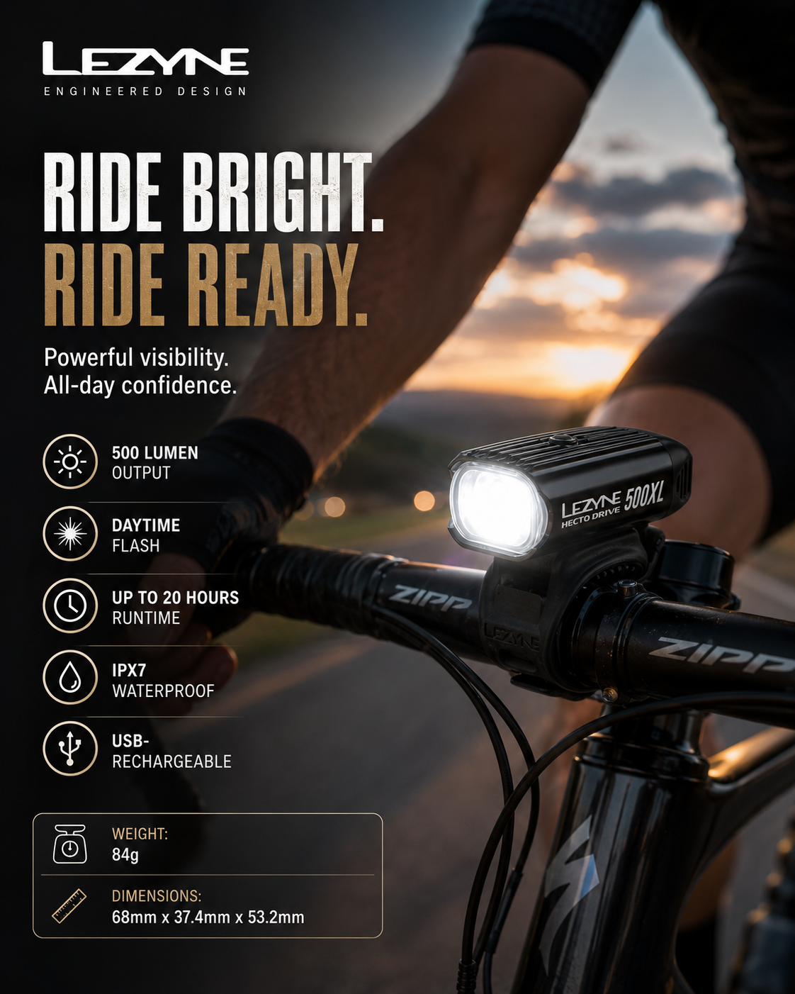 Lezyne Hecto Drive 500XL Bicycle Light