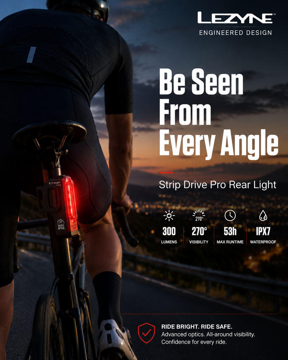 Lezyne Bicycle Strip Drive Pro Rear light, 300 Lumen