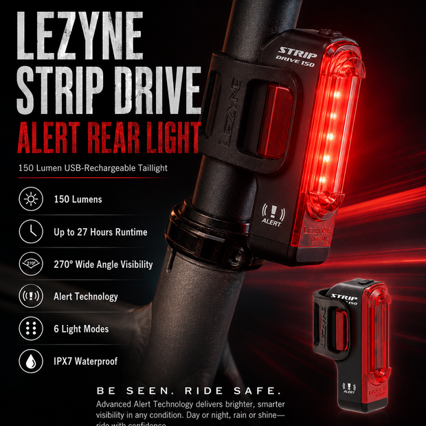 Lezyne Bicycle Strip Drive Alert Rear Light