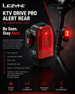 Lezyne Bicycle KTV Drive Pro Alert Rear light, 75 Lumen