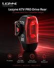 Lezyne Bicycle KTV PRO Drive Rear Light, 75 Lumen