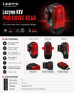 Lezyne Bicycle KTV PRO Drive Rear Light, 75 Lumen