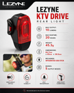 Lezyne Bicycle KTV Drive Rear light, 10 Lumens