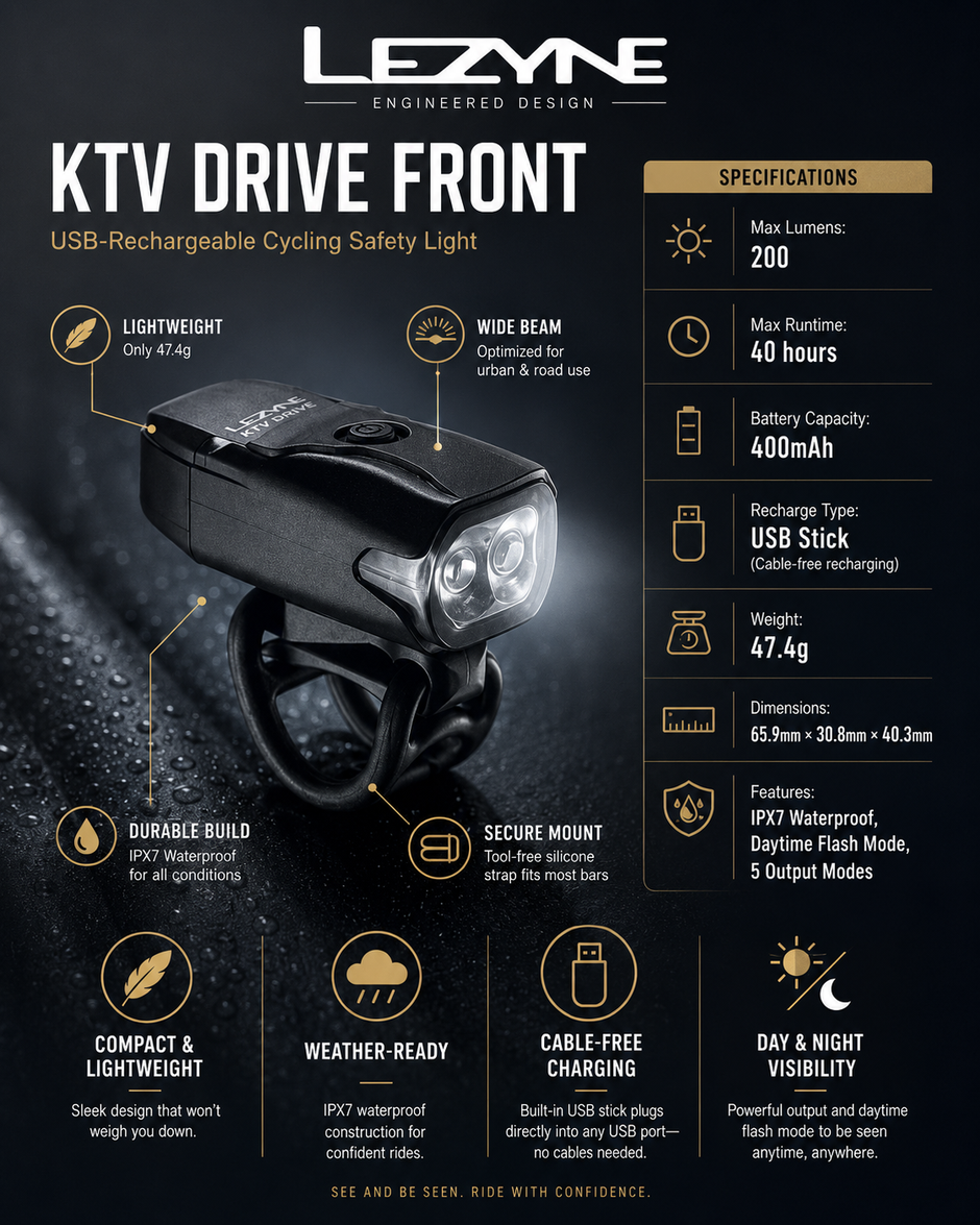 Lezyne KTV Drive Front Bicycle light