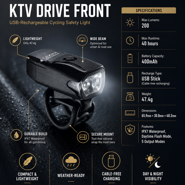 Lezyne KTV Drive Front Bicycle light