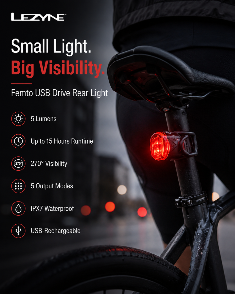 Lezyne Bicycle Femto USB Drive Rear light