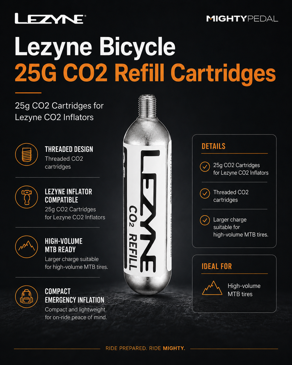 Lezyne Bicycle 25G CO2 Refill Cartridges