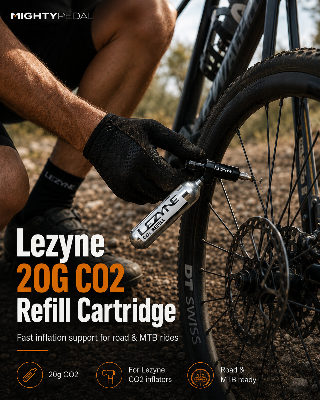 Lezyne Bicycle 20G CO2 Refill Cartridges