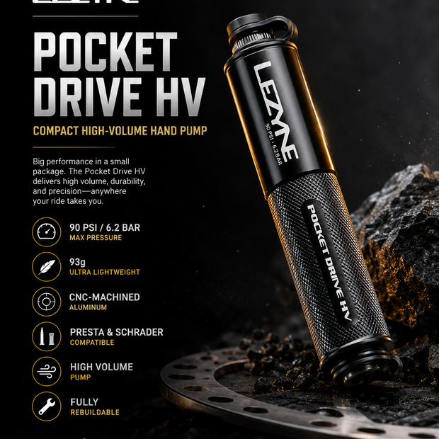 Lezyne Pocket Drive HV, Bicycle Pump