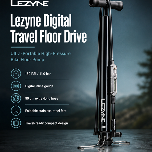 Lezyne Digital Travel Floor Drive Bicycle Pump