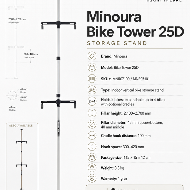 Minoura Bike Tower 25D Storage Stand