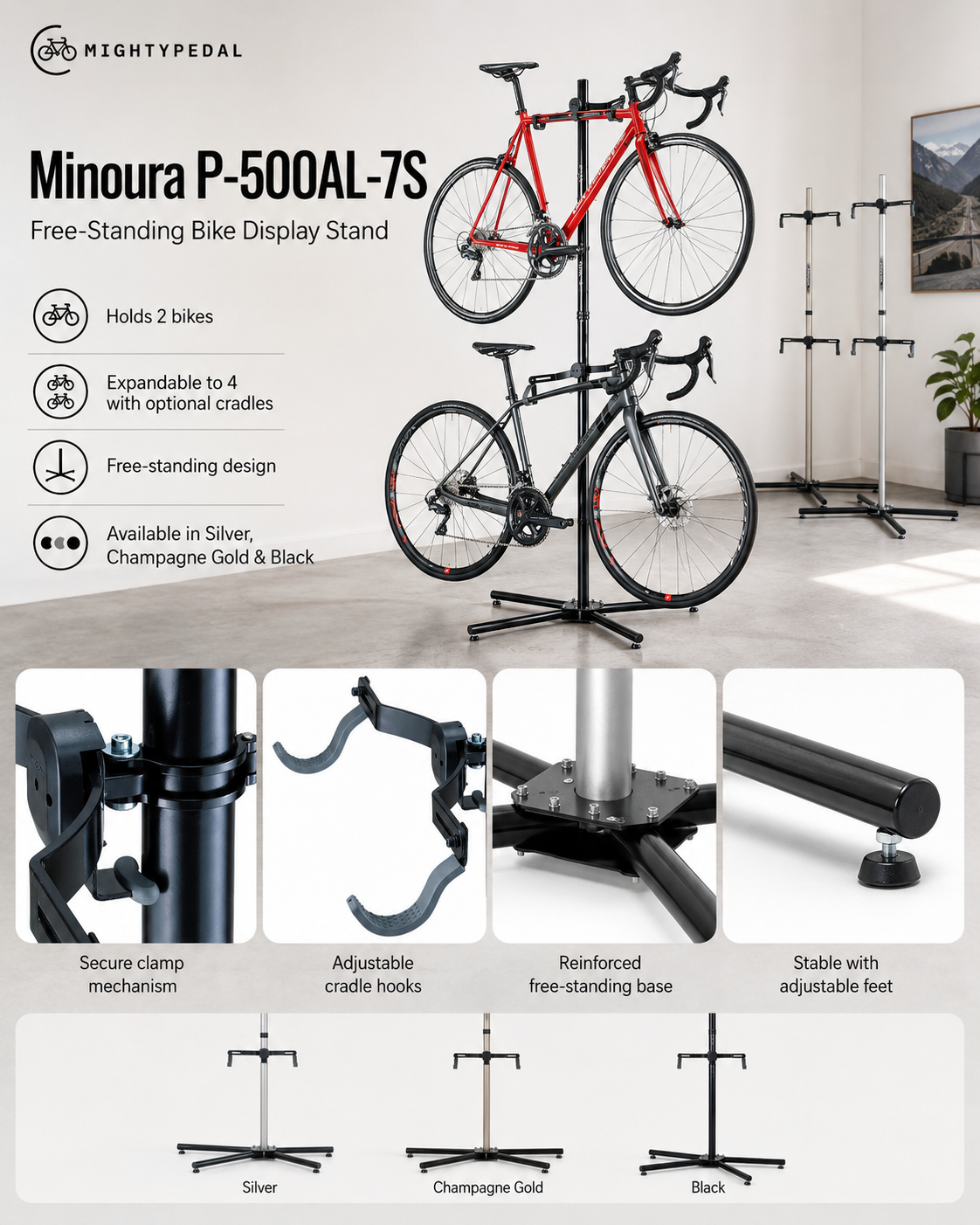 Minoura Display Stand P-500AL-7S