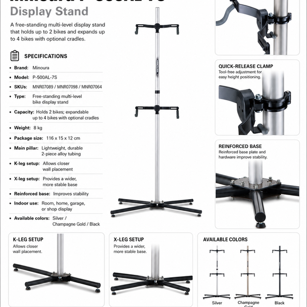 Minoura Display Stand P-500AL-7S