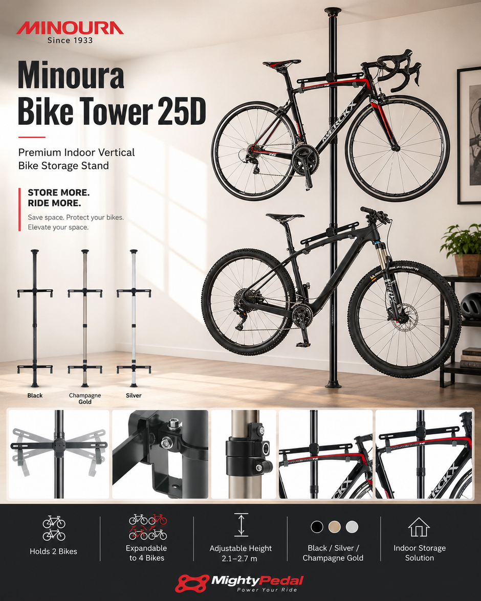 Minoura Bike Tower 25D Storage Stand (Black Color)