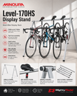 Minoura Level-170HS Display Stand, Gray