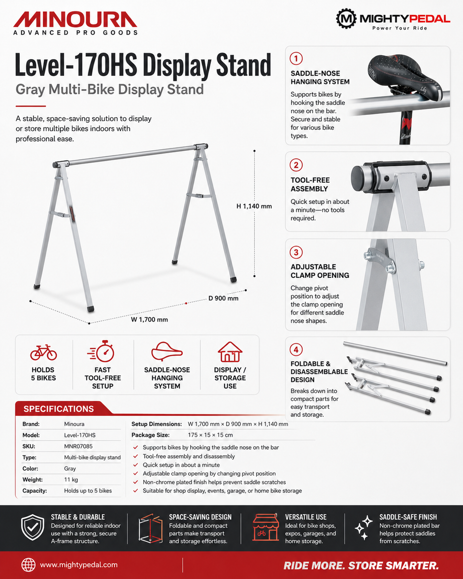 Minoura Level-170HS Display Stand, Gray