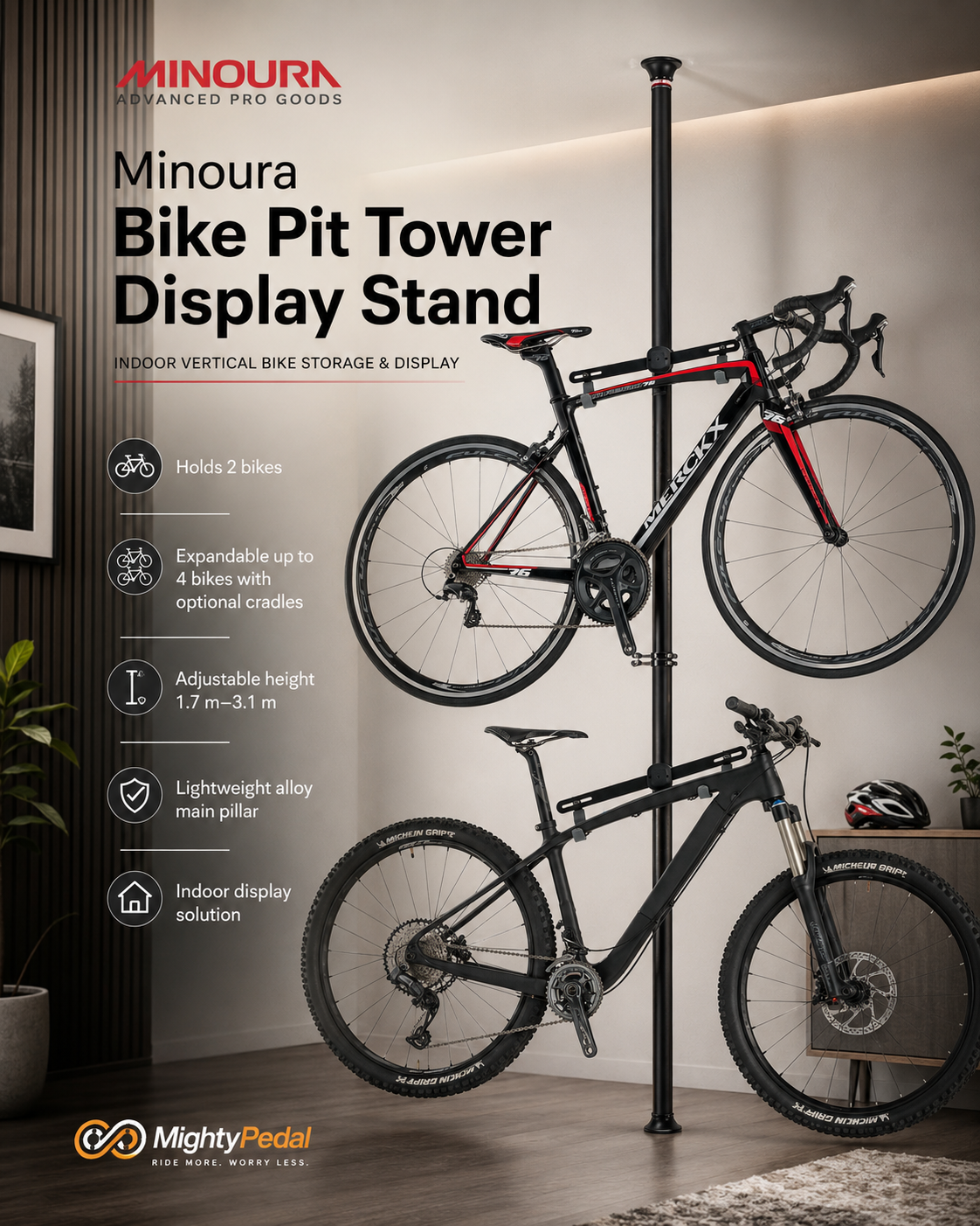 Minoura Bike Pit Tower Display Stand