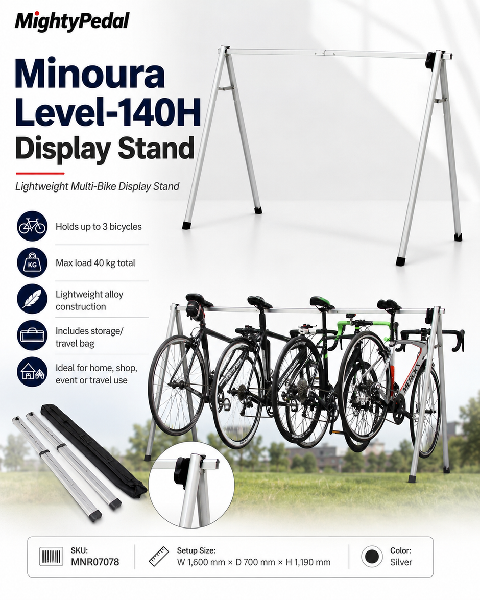Minoura Level-140H Display Stand, Silver