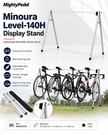 Minoura Level-140H Display Stand, Silver