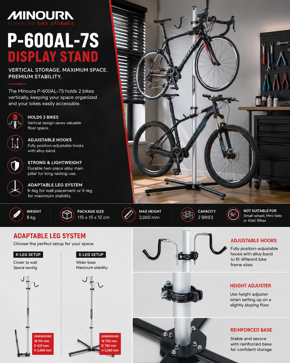 Minoura Display Stand P-600AL-7S