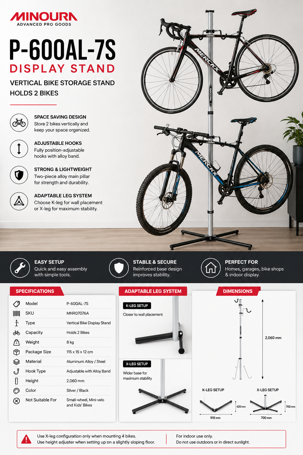 Minoura Display Stand P-600AL-7S
