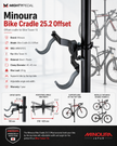 Minoura Bike Offset Cradle 25.2 For Bike Tower 15