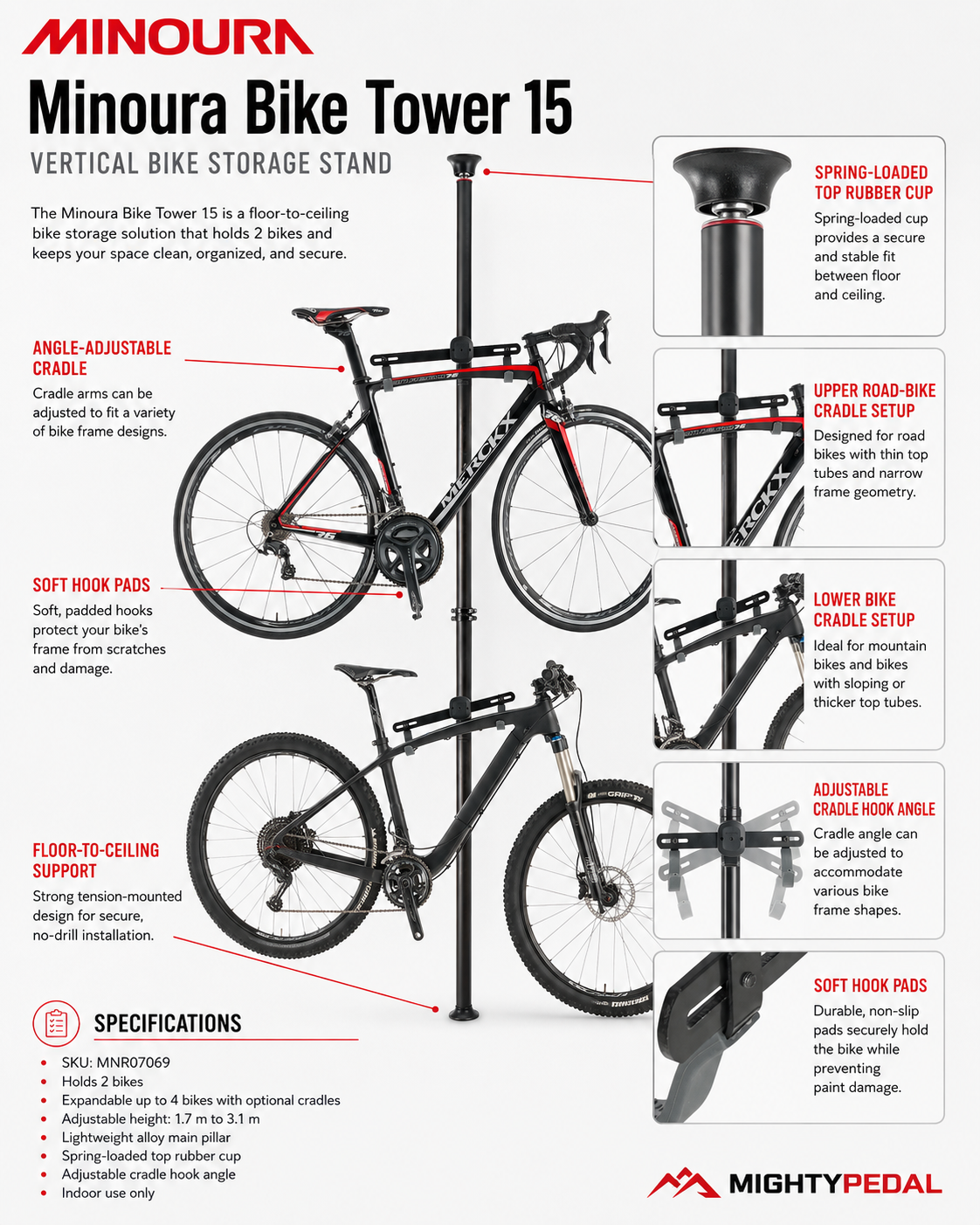 Minoura Display Stand Bike Tower 15