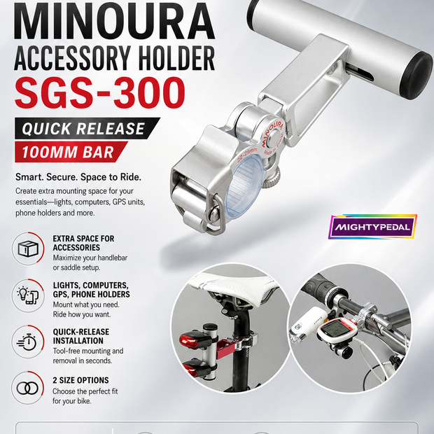 Minoura Accessory Holder SGS-300 quick release (2 size) 100mm Bar
