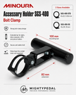 Minoura Accessory Holder SGS-400 Bolt Clamp  (2 size)